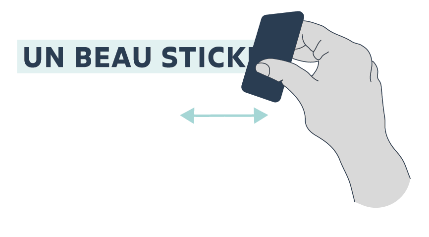Coller un sticker sur un miroir