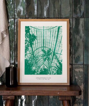 Affiche lyon serre parc de la tete d or vert