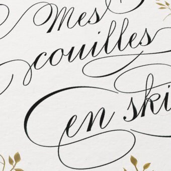 BELLE AFFICHE Mes couilles en ski