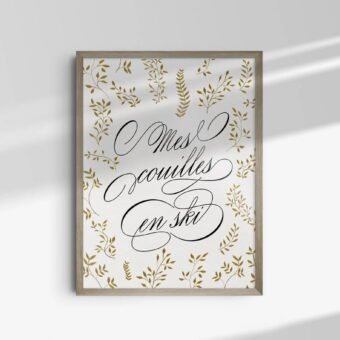 BELLE AFFICHE Mes couilles en ski