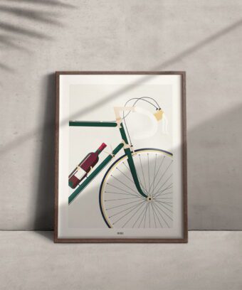 BELLE AFFICHE bicyclette vin