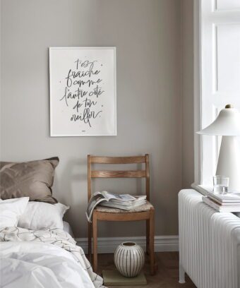 BELLE AFFICHE fraiche oreiller
