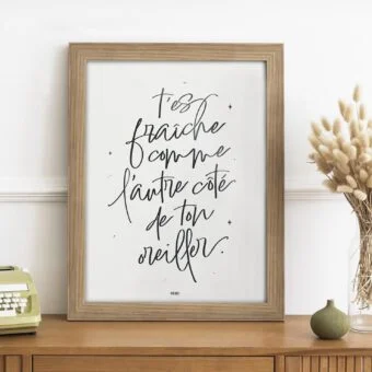 BELLE AFFICHE fraiche oreiller