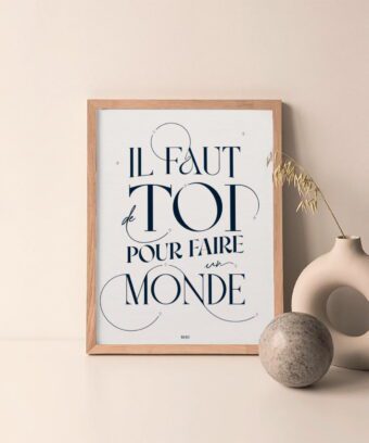 BELLE affiche il faut de toi