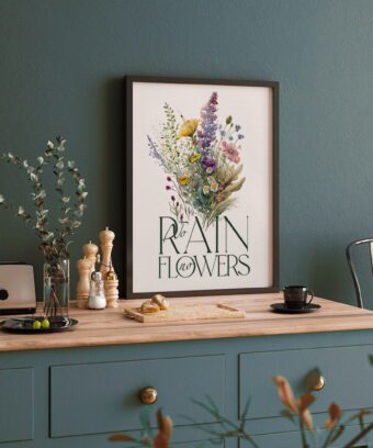 no rain no flowers affiche murale