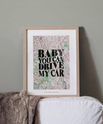 affiche carte de france baby you can drive my car