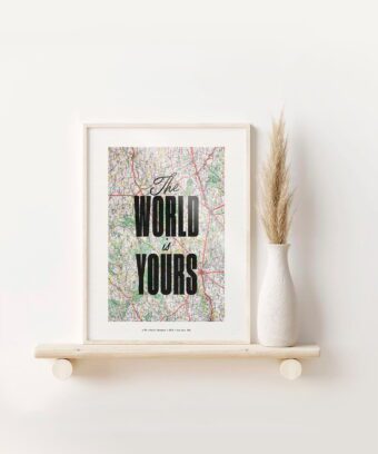 affiche carte de france the world is yours