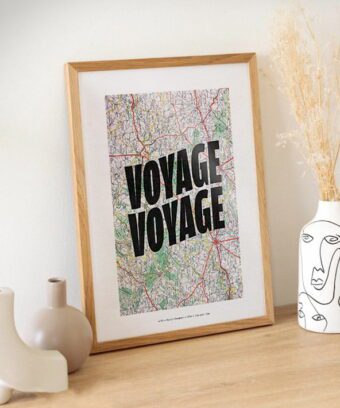 affiche carte de france voyage voyage