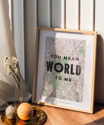 affiche carte de france you mean the world to me