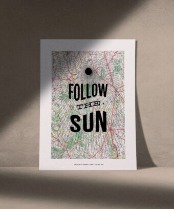 carte vintage deco follow the sun