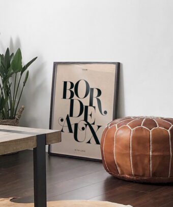 affiche de BORDEAUX typographique studio topo