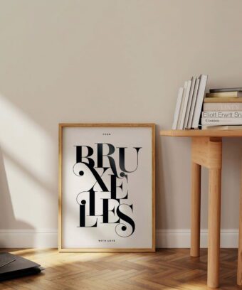 affiche de BRUXELLES typographique studio topo