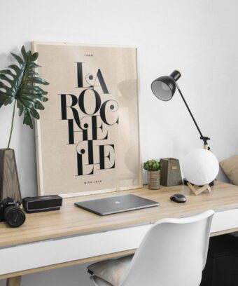 affiche de LA ROCHELLE typographique studio topo