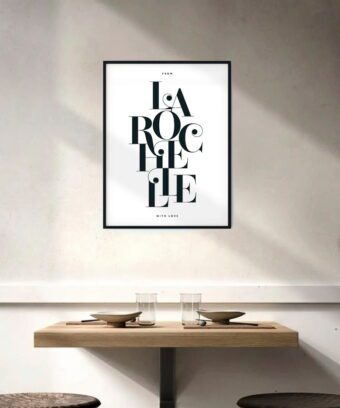 affiche de LA ROCHELLE typographique studio topo