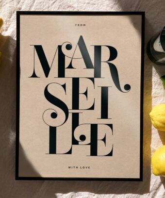 affiche de MARSEILLE typographique studio topo