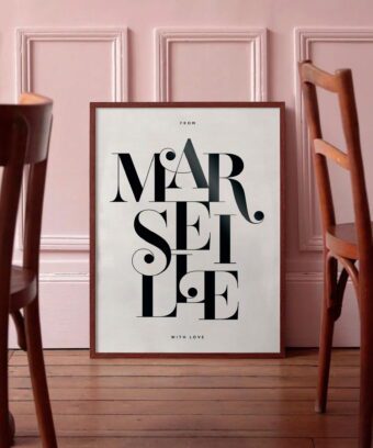 affiche de MARSEILLE typographique studio topo