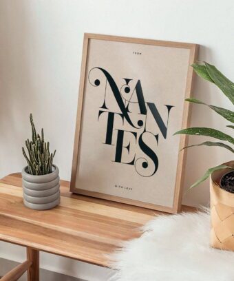 affiche de NANTES typographique studio topo