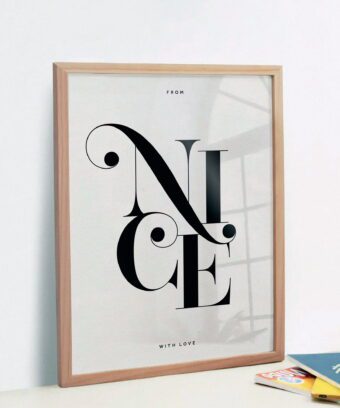 affiche de NICE typographique studio topo