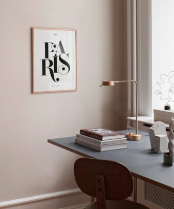 affiche de PARIS typographique studio topo