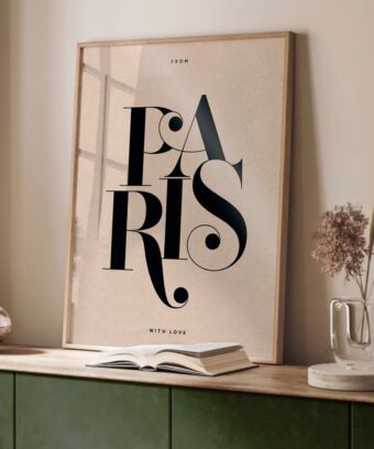 affiche de PARIS typographique studio topo