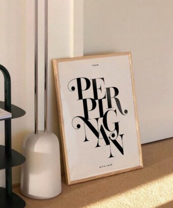 affiche de PERPIGNAN typographique studio topo