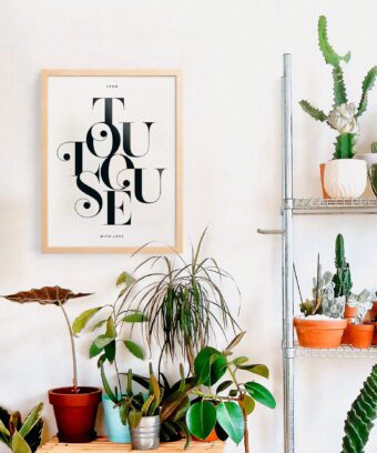 affiche de TOULOUSE typographique studio topo