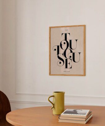 affiche de TOULOUSE typographique studio topo