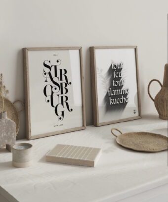 affiche STRASBOURG typographique