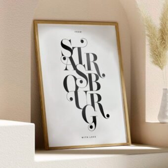 affiche STRASBOURG typographique affiche STRASBOURG typographique