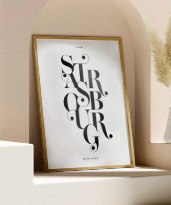 affiche STRASBOURG typographique
