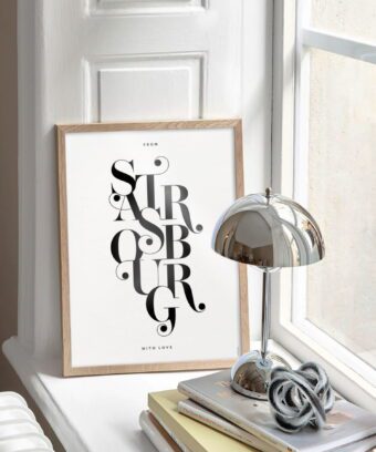 affiche STRASBOURG typographique