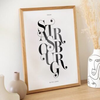 affiche STRASBOURG typographique affiche STRASBOURG typographique