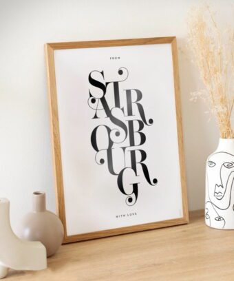 affiche STRASBOURG typographique