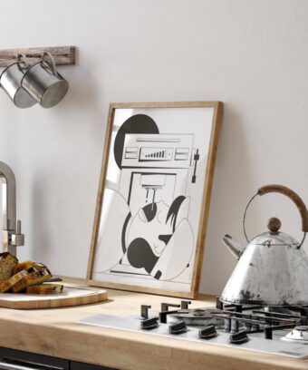 studio topo Barista illustration