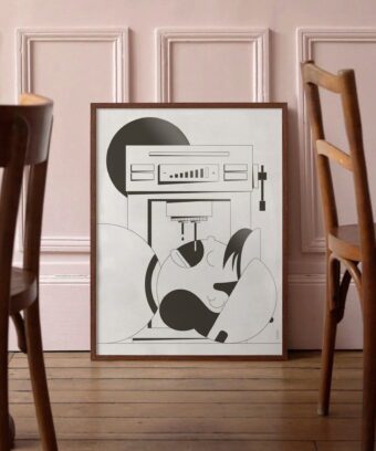 studio topo Barista illustration