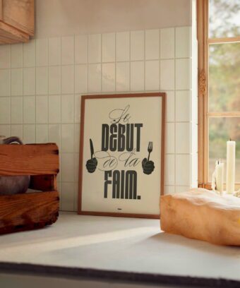 studio topo affiche cuisine Le début de la faim