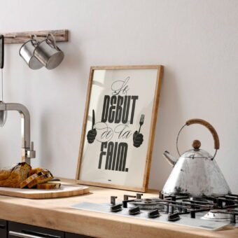 studio topo affiche cuisine Le début de la faim