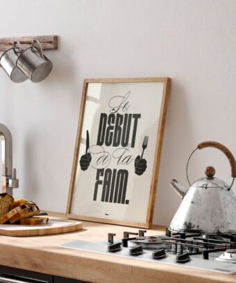 studio topo affiche cuisine Le début de la faim