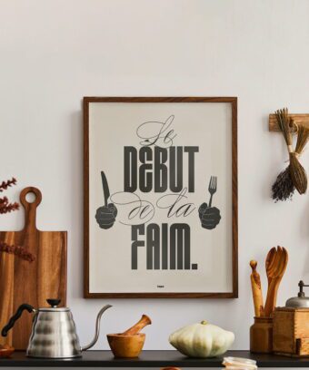 studio topo affiche cuisine Le début de la faim