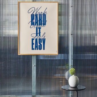 affiche Work hard until it feels easy affiche Work hard until it feels easy
