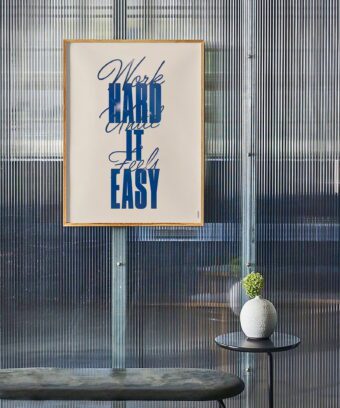 affiche Work hard until it feels easy affiche Work hard until it feels easy