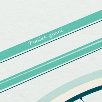 Studio topo affiche vin vélo Panier garni