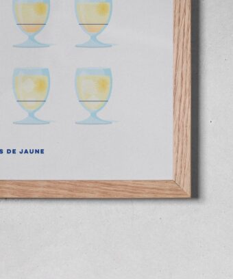 affiche pastis nuances de jaune