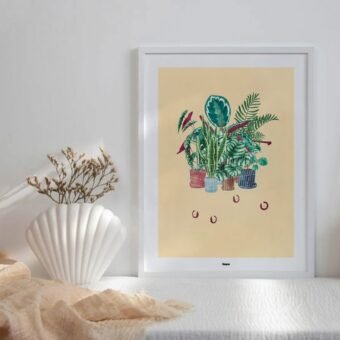 affiches de plantes La main verte studio topo