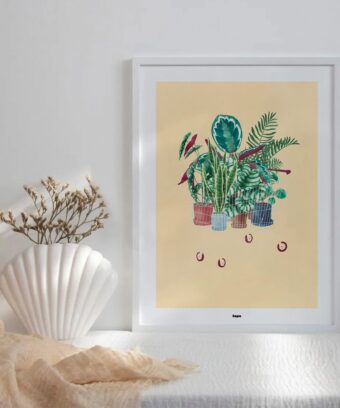 affiches de plantes La main verte studio topo