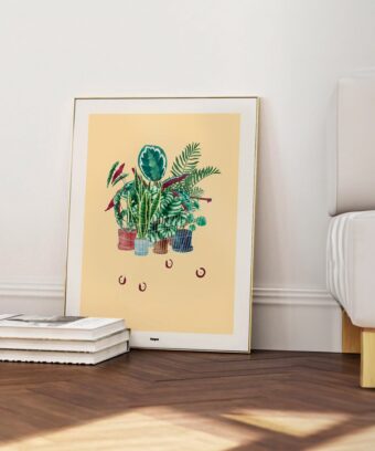 affiches de plantes La main verte studio topo