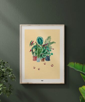 affiches de plantes La main verte studio topo