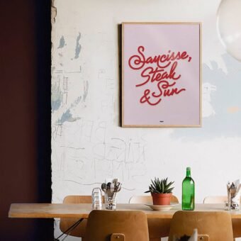 affiche studio topo Saucisse speck and sun