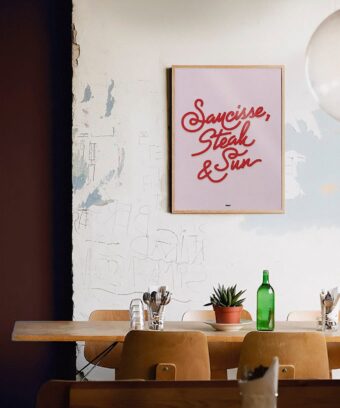 affiche studio topo Saucisse speck and sun