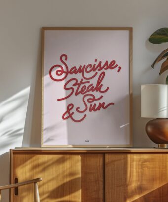 affiche studio topo Saucisse speck and sun